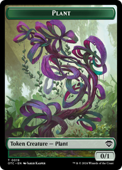 Plant Warrior // Plant Double-Sided Token [Outlaws of Thunder Junction Commander Tokens] | Rock City Comics