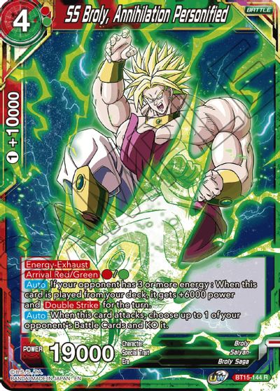 SS Broly, Annihilation Personified (BT15-144) [Saiyan Showdown] | Rock City Comics