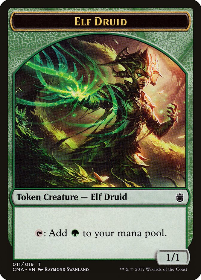Elf Druid Token [Commander Anthology Tokens] | Rock City Comics