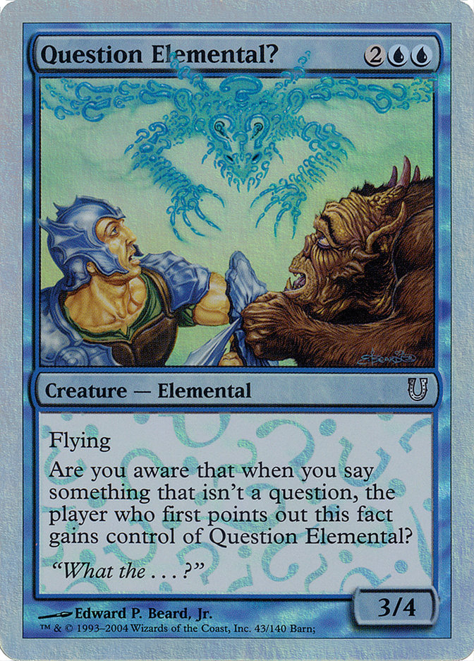 Question Elemental? (Alternate Foil) [Unhinged] | Rock City Comics