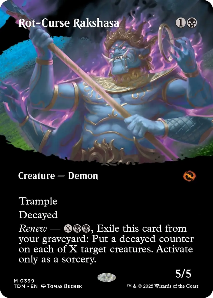 Rot-Curse Rakshasa (Borderless) [Tarkir: Dragonstorm] | Rock City Comics
