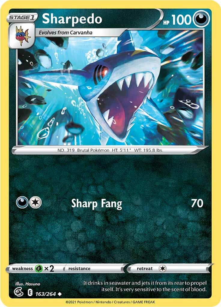 Sharpedo (163/264) [Sword & Shield: Fusion Strike] | Rock City Comics