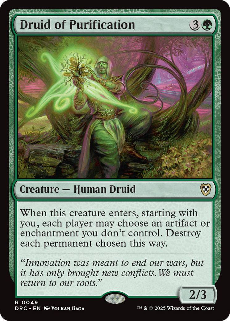 Druid of Purification [Aetherdrift Commander] | Rock City Comics