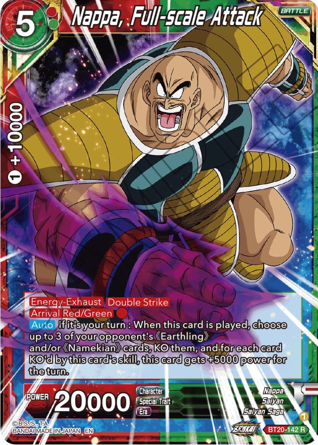 Nappa, Full-scale Attack (BT20-142) [Power Absorbed] | Rock City Comics