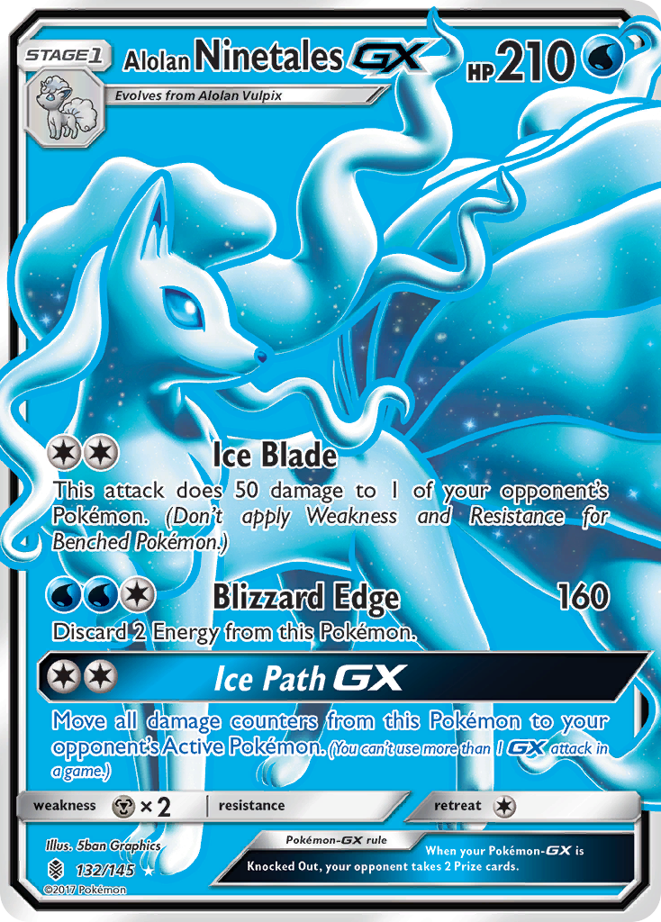 Alolan Ninetales GX (132/145) [Sun & Moon: Guardians Rising] | Rock City Comics