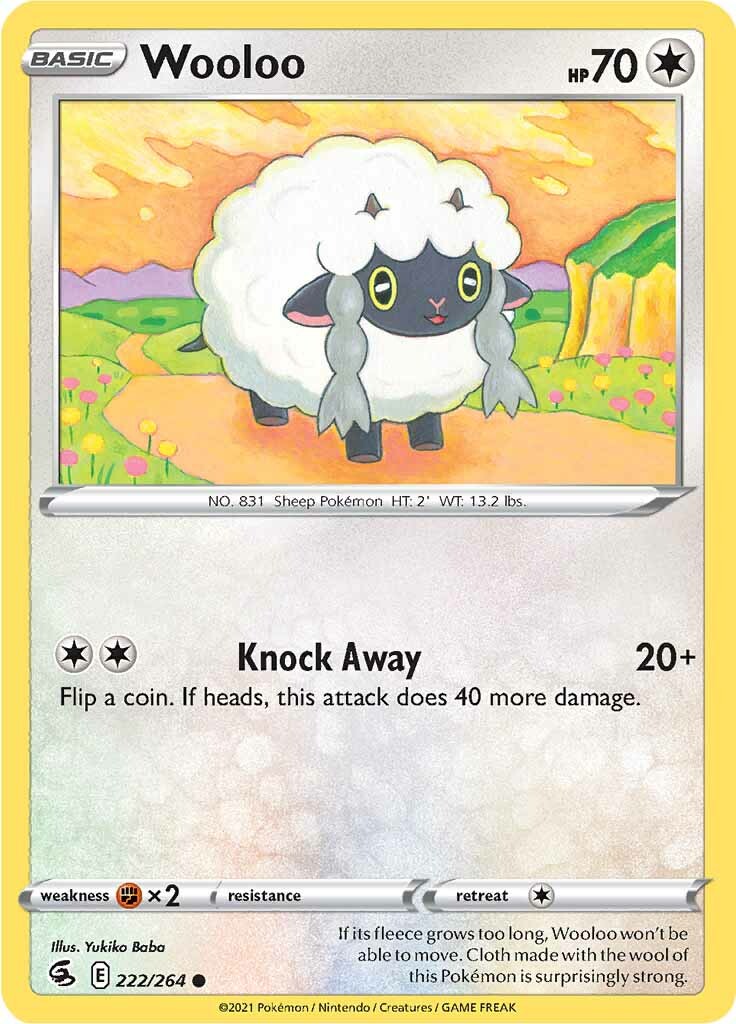 Wooloo (222/264) [Sword & Shield: Fusion Strike] | Rock City Comics