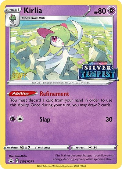 Kirlia (SWSH271) (Prerelease) (Staff) [Sword & Shield: Black Star Promos] | Rock City Comics