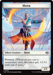 Dragon Illusion // Monk Double-Sided Token [Tarkir: Dragonstorm Commander Tokens] | Rock City Comics
