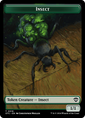 Insect // Elemental (0017) Double-Sided Token [Outlaws of Thunder Junction Commander Tokens] | Rock City Comics