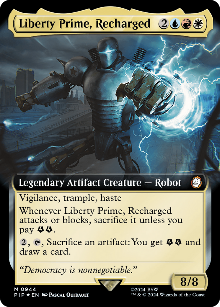 Liberty Prime, Recharged (Extended Art) (Surge Foil) [Fallout] | Rock City Comics