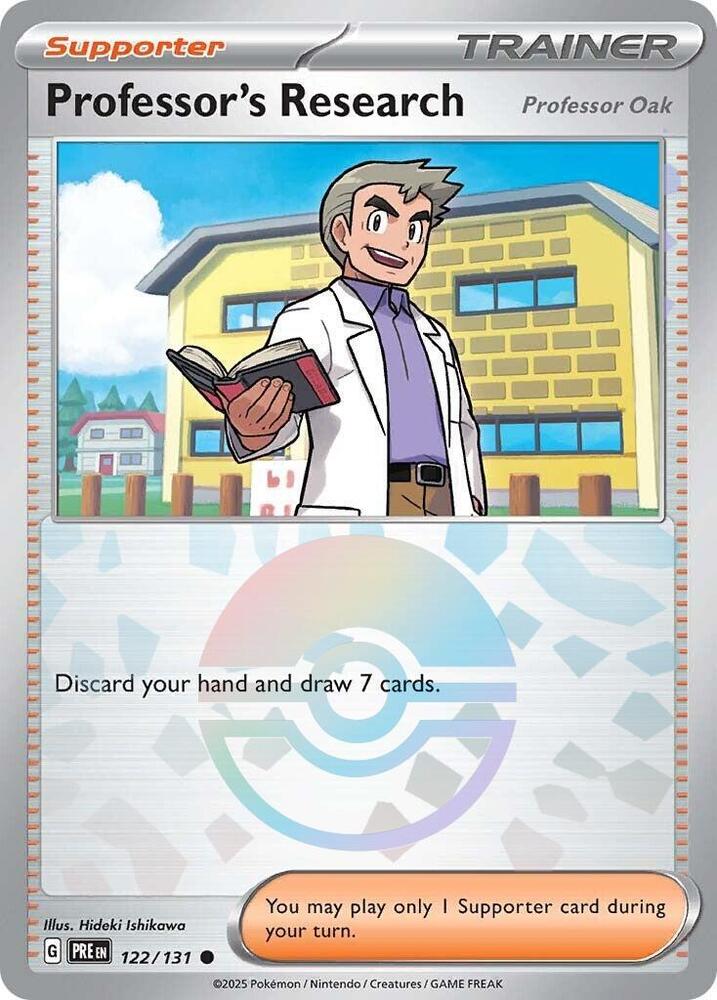 Professor's Research (122/131) [Professor Oak] (Poke Ball Pattern) [Scarlet & Violet: Prismatic Evolutions] | Rock City Comics