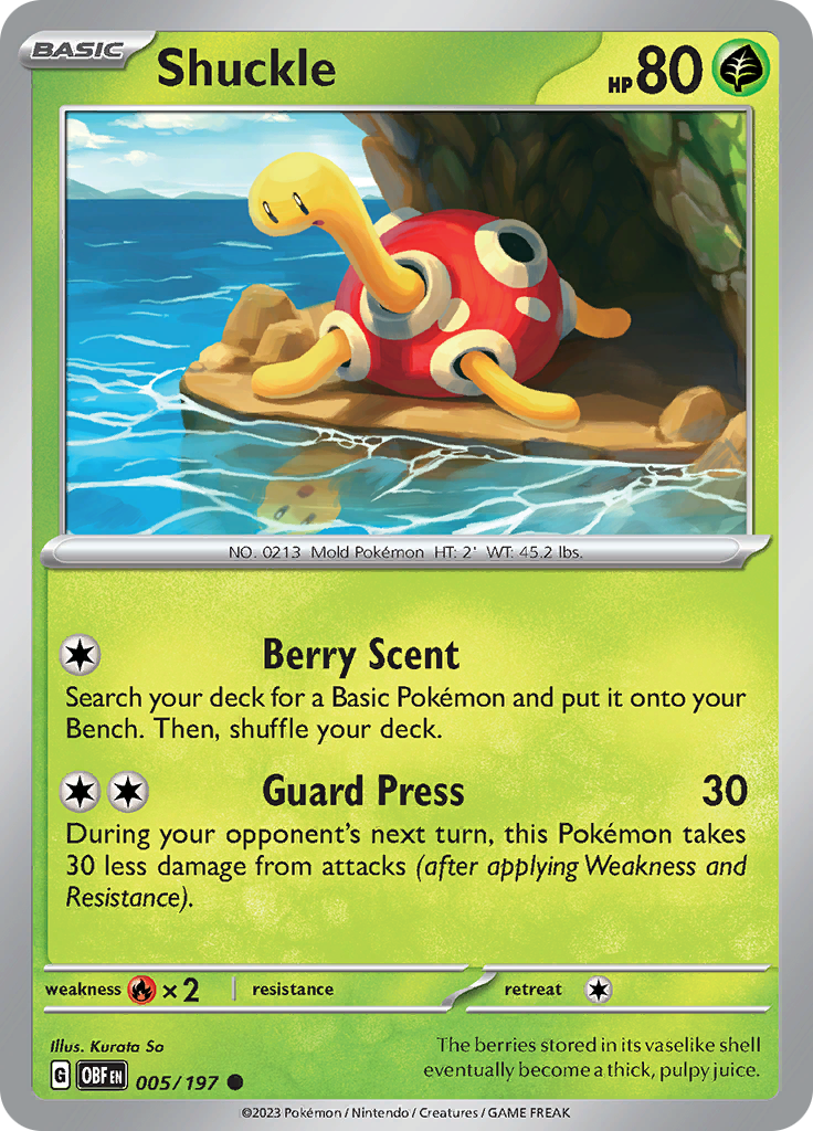 Shuckle (005/197) [Scarlet & Violet: Obsidian Flames] | Rock City Comics