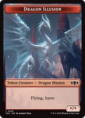 Dragon Illusion // Monk Double-Sided Token [Tarkir: Dragonstorm Commander Tokens] | Rock City Comics