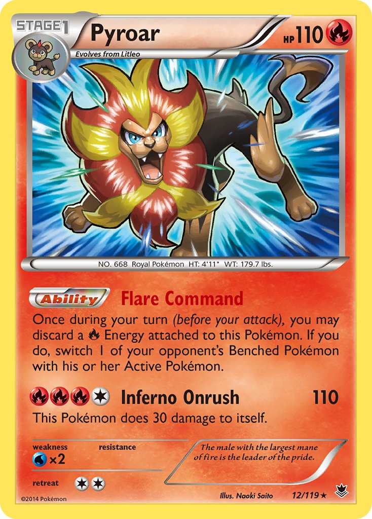Pyroar (12/119) (Theme Deck Exclusive) [XY: Phantom Forces] | Rock City Comics