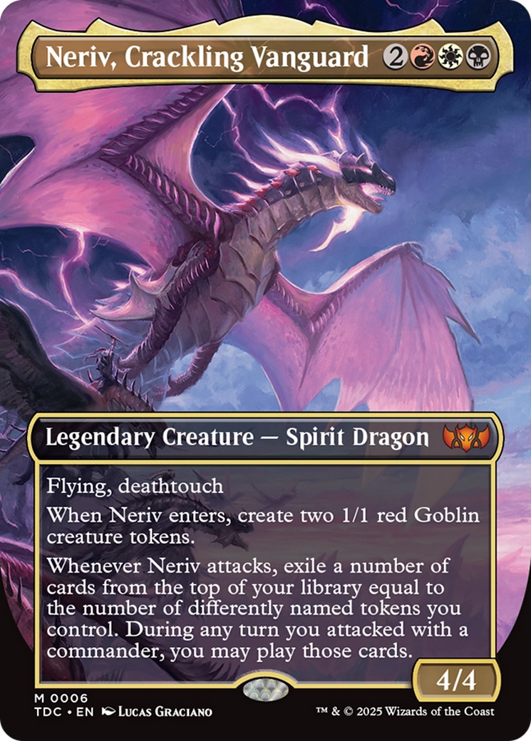Neriv, Crackling Vanguard (Borderless) [Tarkir: Dragonstorm Commander] | Rock City Comics