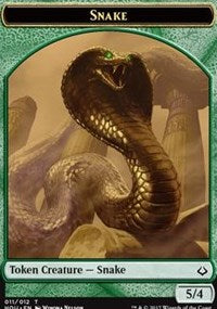 Snake // Zombie Double-Sided Token [Hour of Devastation Tokens] | Rock City Comics