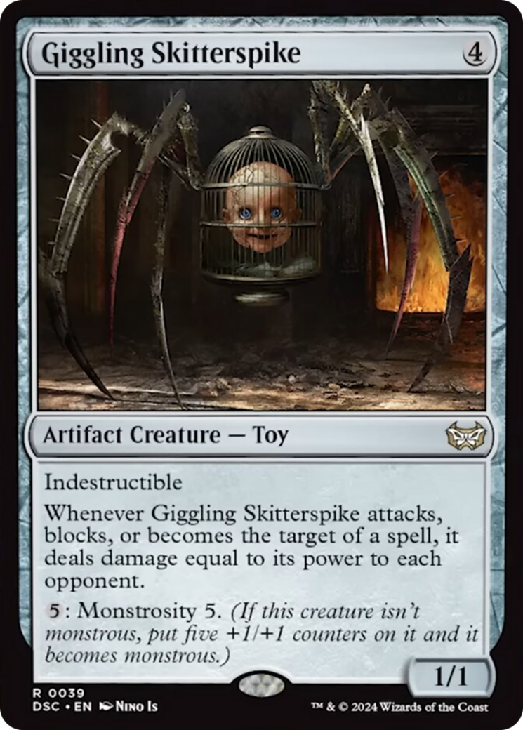 Giggling Skitterspike (Extended Art) [Duskmourn: House of Horror Commander] | Rock City Comics