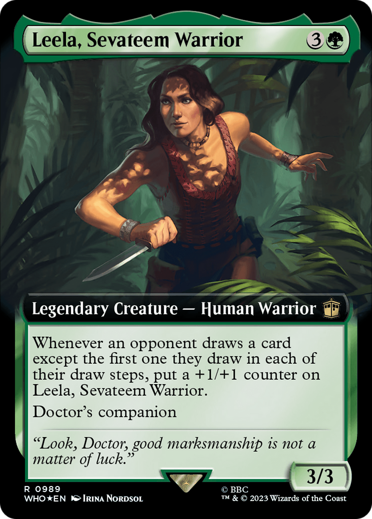 Leela, Sevateem Warrior (Extended Art) (Surge Foil) [Doctor Who] | Rock City Comics