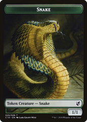 Plant // Snake Double-Sided Token [Commander 2019 Tokens] | Rock City Comics