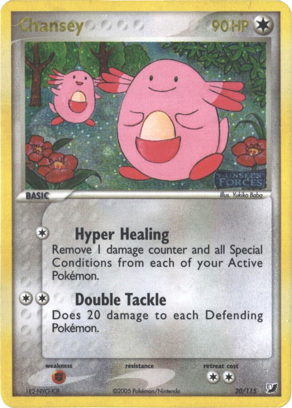 Chansey (20/115) (Stamped) [EX: Unseen Forces] | Rock City Comics