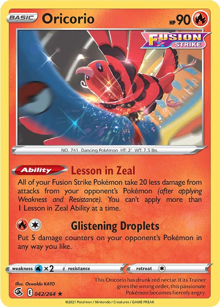 Oricorio (042/264) [Sword & Shield: Fusion Strike] | Rock City Comics