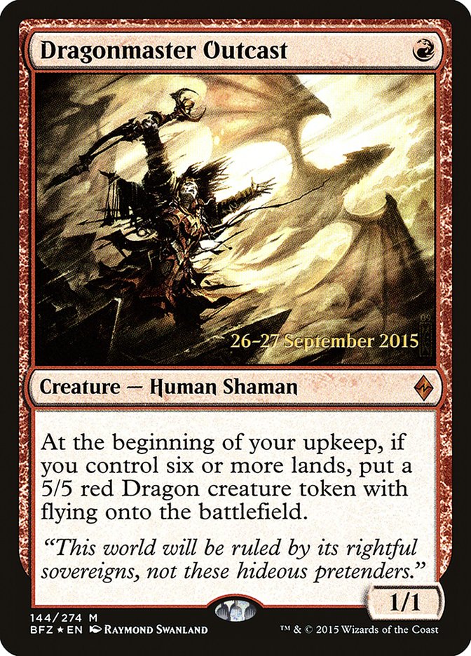 Dragonmaster Outcast [Battle for Zendikar Prerelease Promos] | Rock City Comics