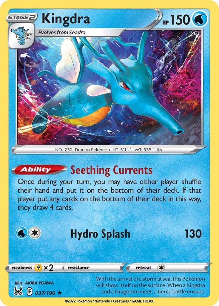 Kingdra (037/196) (Theme Deck Exclusive) [Sword & Shield: Lost Origin] | Rock City Comics