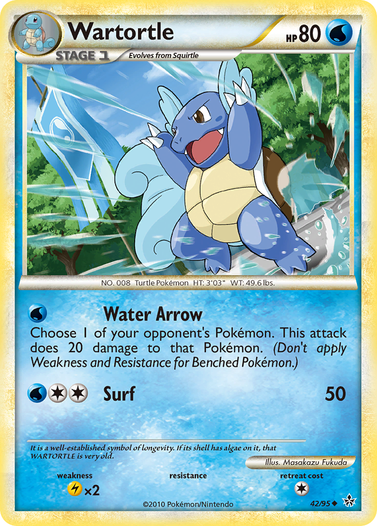 Wartortle (42/95) [HeartGold & SoulSilver: Unleashed] | Rock City Comics