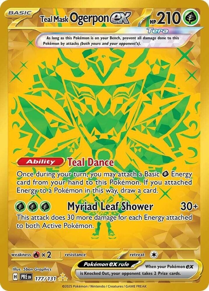 Teal Mask Ogerpon ex (177/131) [Scarlet & Violet: Prismatic Evolutions] | Rock City Comics