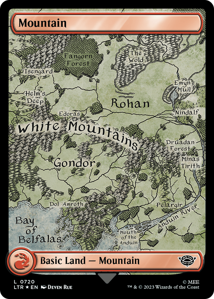 Mountain (720) (Surge Foil) [The Lord of the Rings: Tales of Middle-Earth] | Rock City Comics