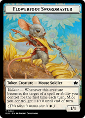 Rabbit // Flowerfoot Swordmaster Double-Sided Token [Bloomburrow Tokens] | Rock City Comics