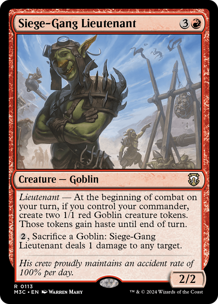 Siege-Gang Lieutenant [Modern Horizons 3 Commander] | Rock City Comics