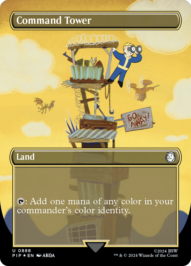 Command Tower (Borderless) (Surge Foil) [Fallout] | Rock City Comics