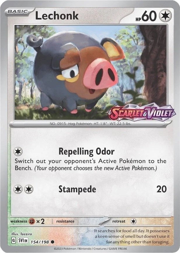 Lechonk (154/198) (Store Promo) [Scarlet & Violet: Black Star Promos] | Rock City Comics