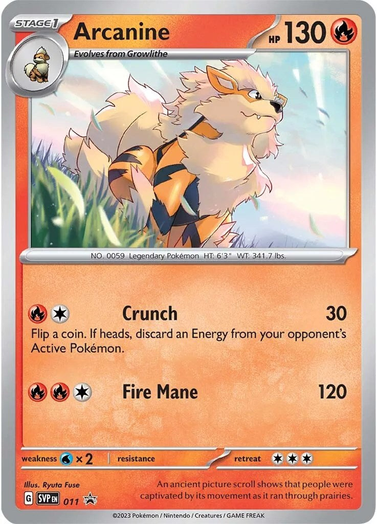 Arcanine (011) [Scarlet & Violet: Black Star Promos] | Rock City Comics