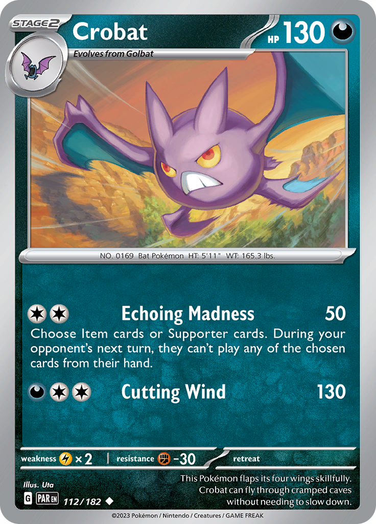 Crobat (112/182) [Scarlet & Violet: Paradox Rift] | Rock City Comics