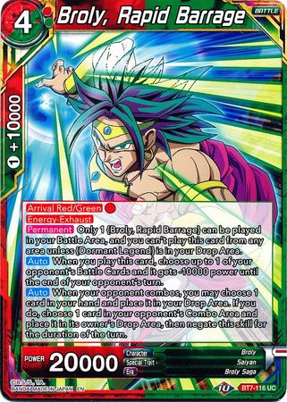 Broly, Rapid Barrage (BT7-116) [Assault of the Saiyans] | Rock City Comics