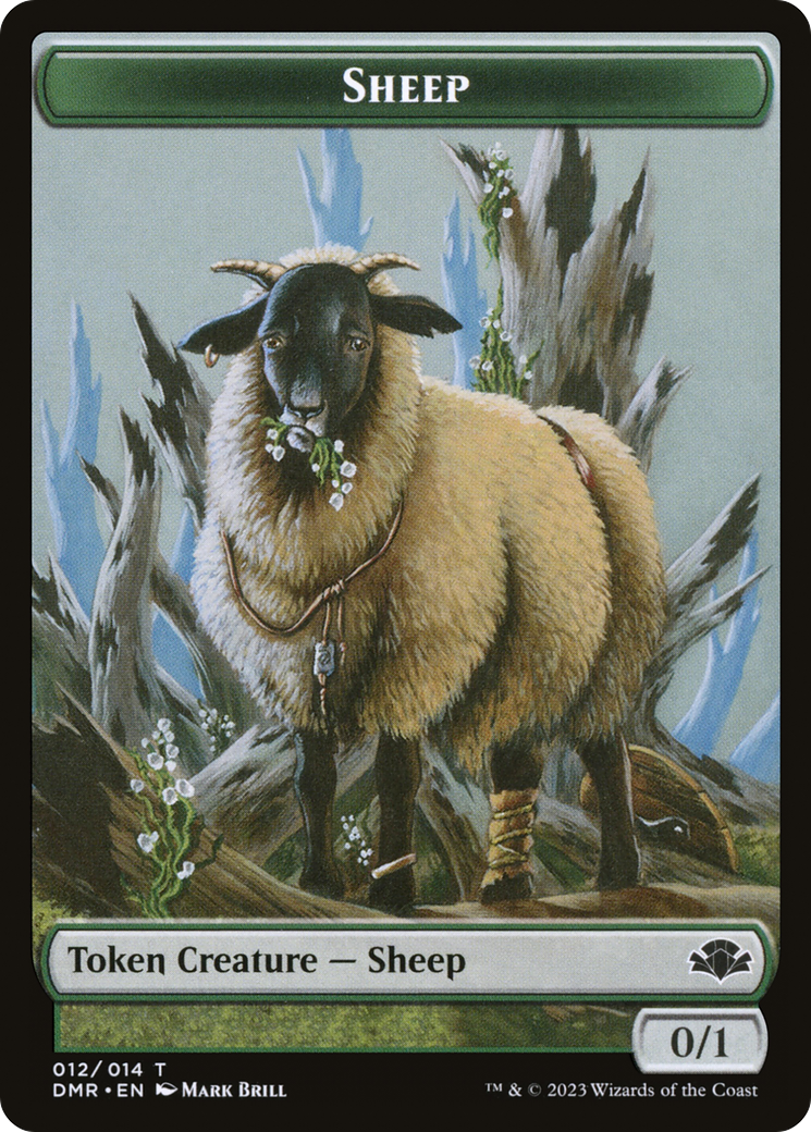 Sheep Token [Dominaria Remastered Tokens] | Rock City Comics