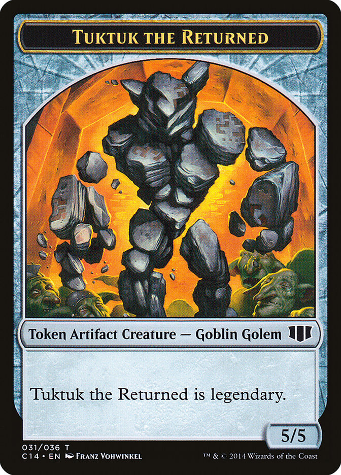 Daretti, Scrap Savant Emblem // Tuktuk the Returned Double-Sided Token [Commander 2014 Tokens] | Rock City Comics