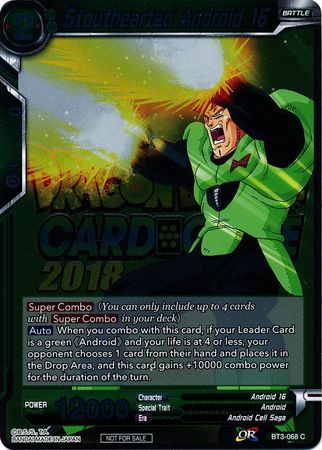 Stouthearted Android 16 (Metallic Foil) (Event Pack 2018) (BT3-068) [Promotion Cards] | Rock City Comics