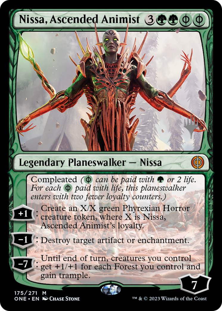 Nissa, Ascended Animist (Promo Pack) [Phyrexia: All Will Be One Promos] | Rock City Comics