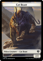 Cleric // Cat Beast Double-Sided Token [Commander Masters Tokens] | Rock City Comics