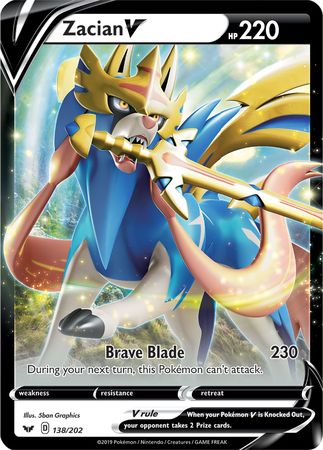 Zacian V (138/202) (Jumbo Card) [Sword & Shield: Base Set] | Rock City Comics