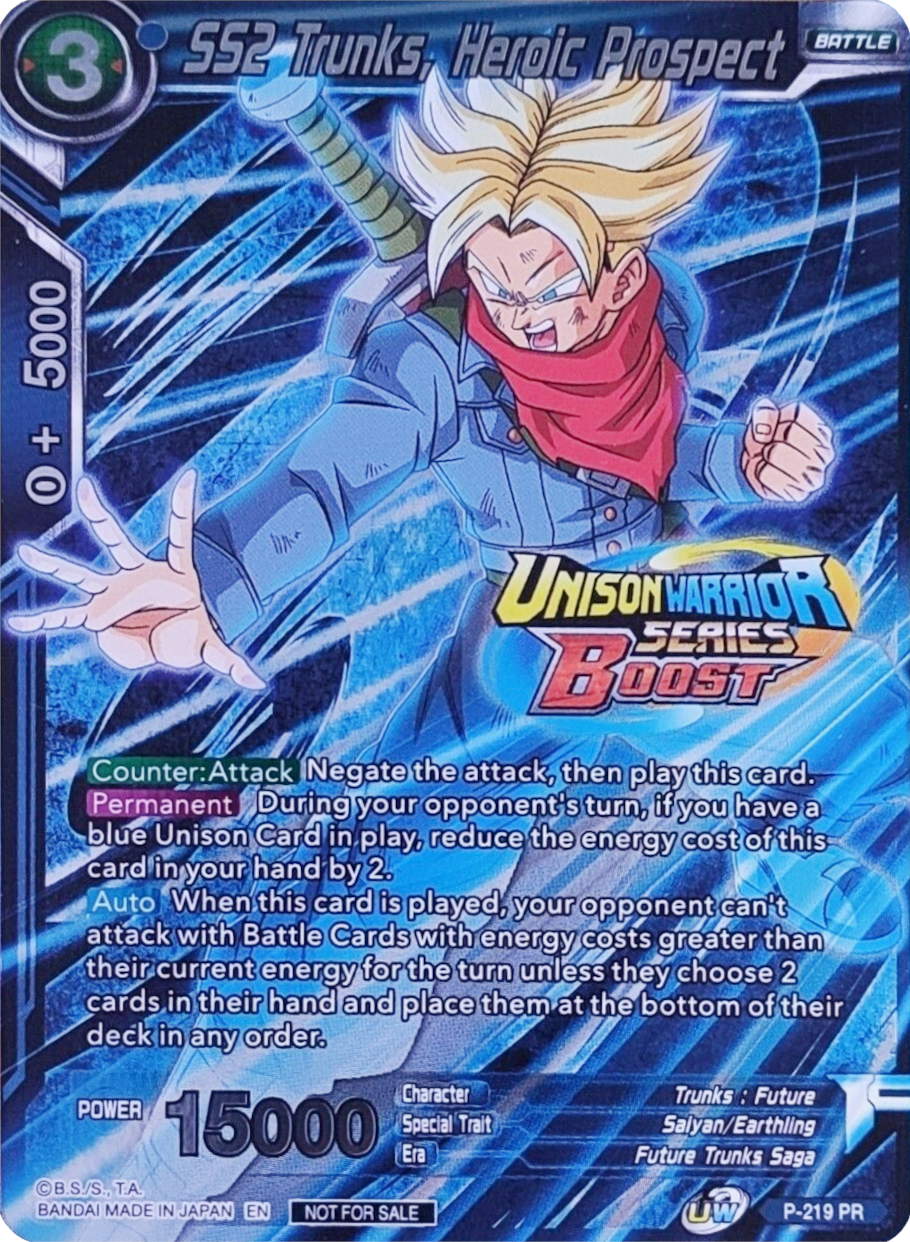 SS2 Trunks, Heroic Prospect (Event Pack 08 - Alternate Foil) (P-219) [Tournament Promotion Cards] | Rock City Comics