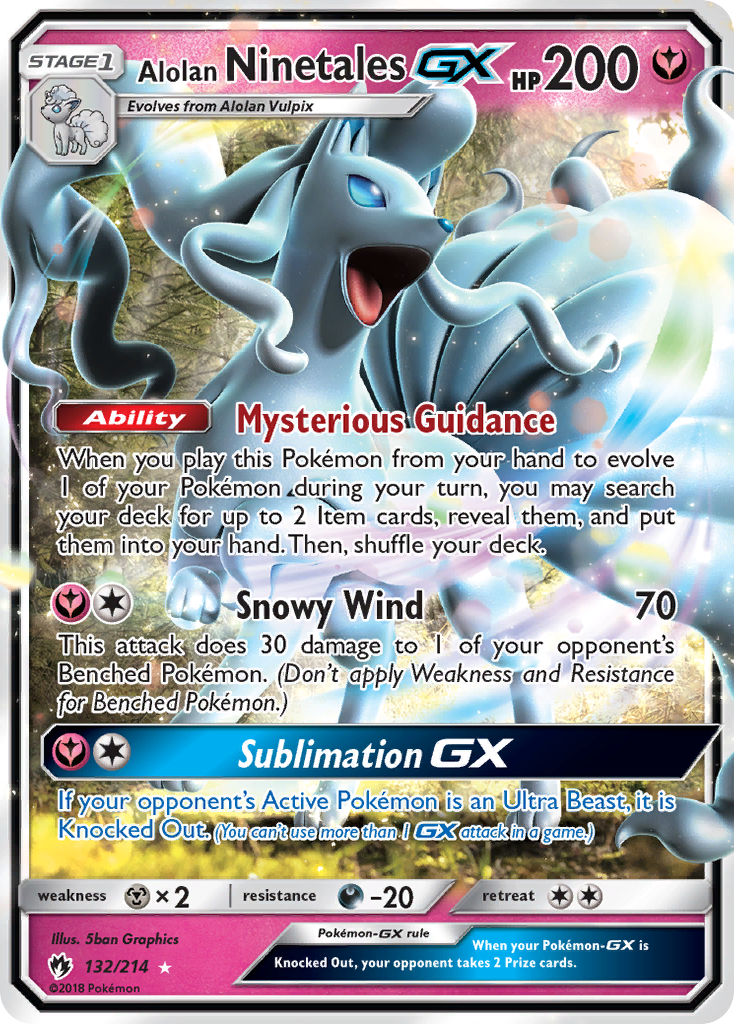 Alolan Ninetales GX (132/214) [Sun & Moon: Lost Thunder] | Rock City Comics
