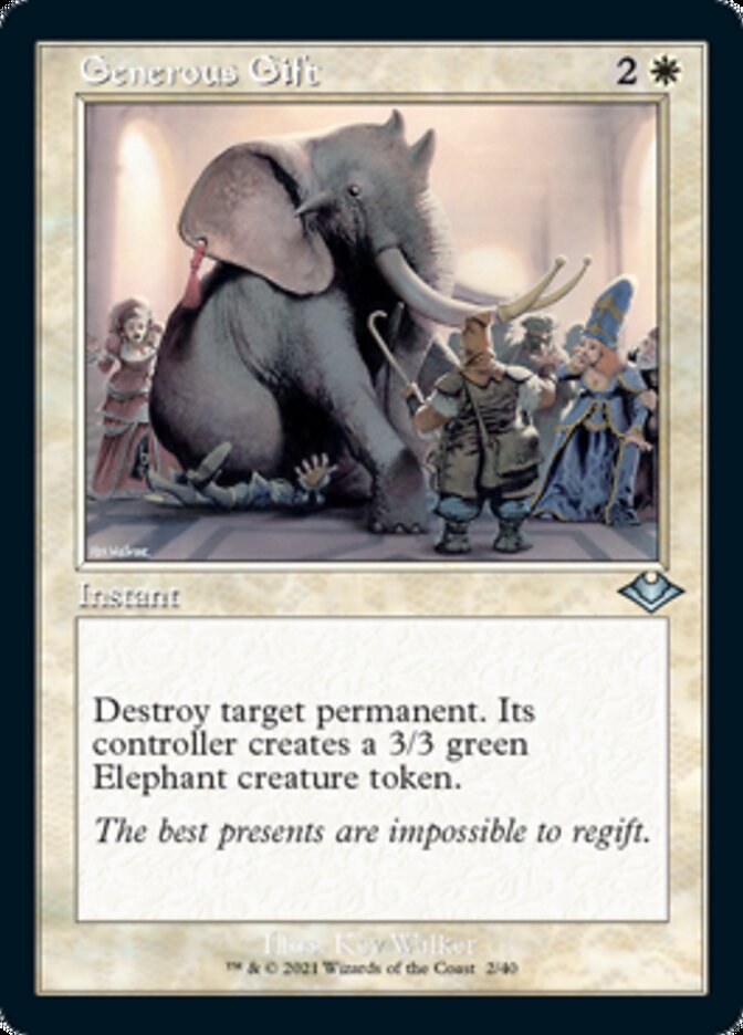 Generous Gift (Retro Foil Etched) [Modern Horizons] | Rock City Comics