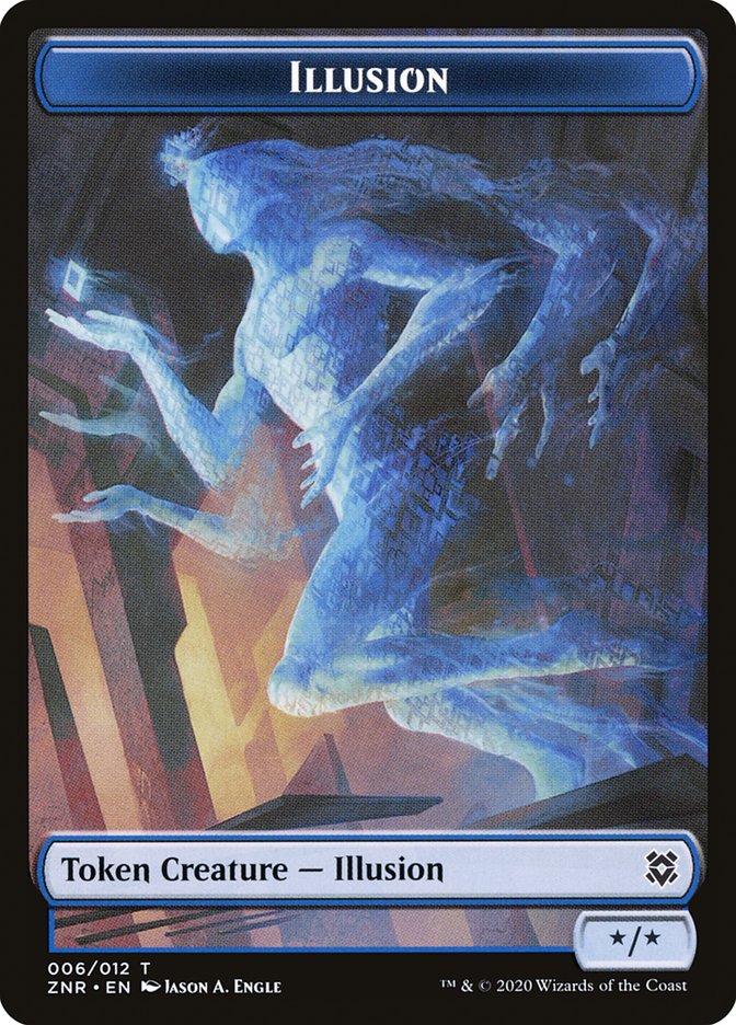 Hydra // Illusion Double-Sided Token [Zendikar Rising Tokens] | Rock City Comics