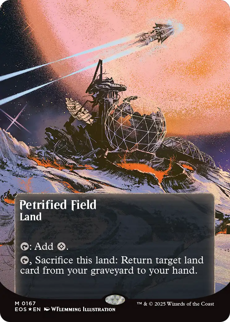 Petrified Field (0167) (Borderless) (Galaxy Foil) [Edge of Eternities: Stellar Sights] | Rock City Comics