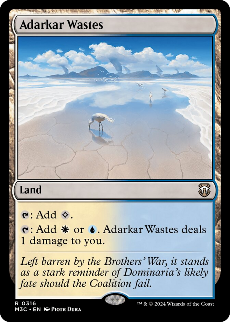 Adarkar Wastes (Ripple Foil) [Modern Horizons 3 Commander] | Rock City Comics