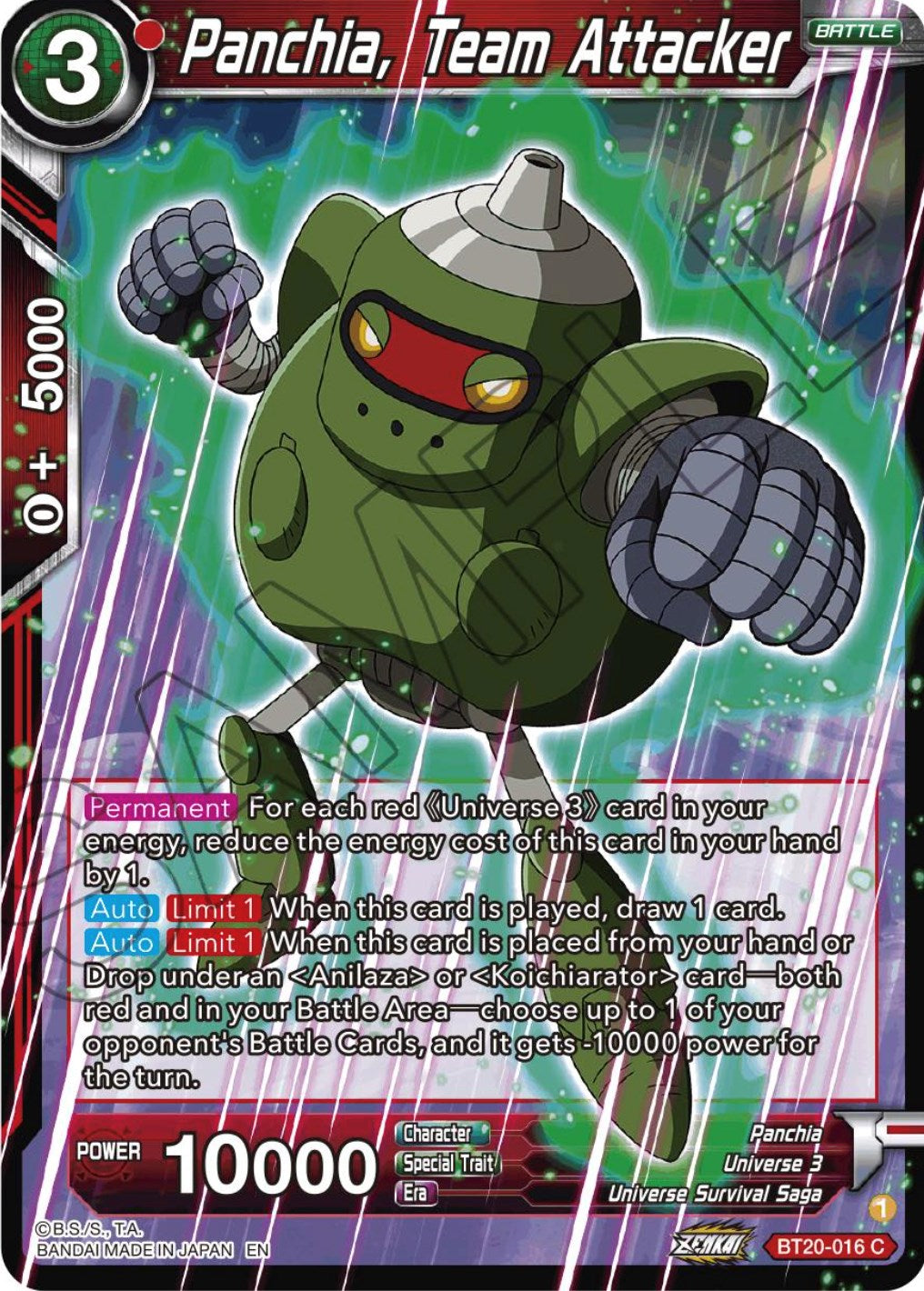 Panchia, Team Attacker (BT20-016) [Power Absorbed] | Rock City Comics